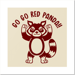 Go Go Red Panda (Mono 2) Posters and Art